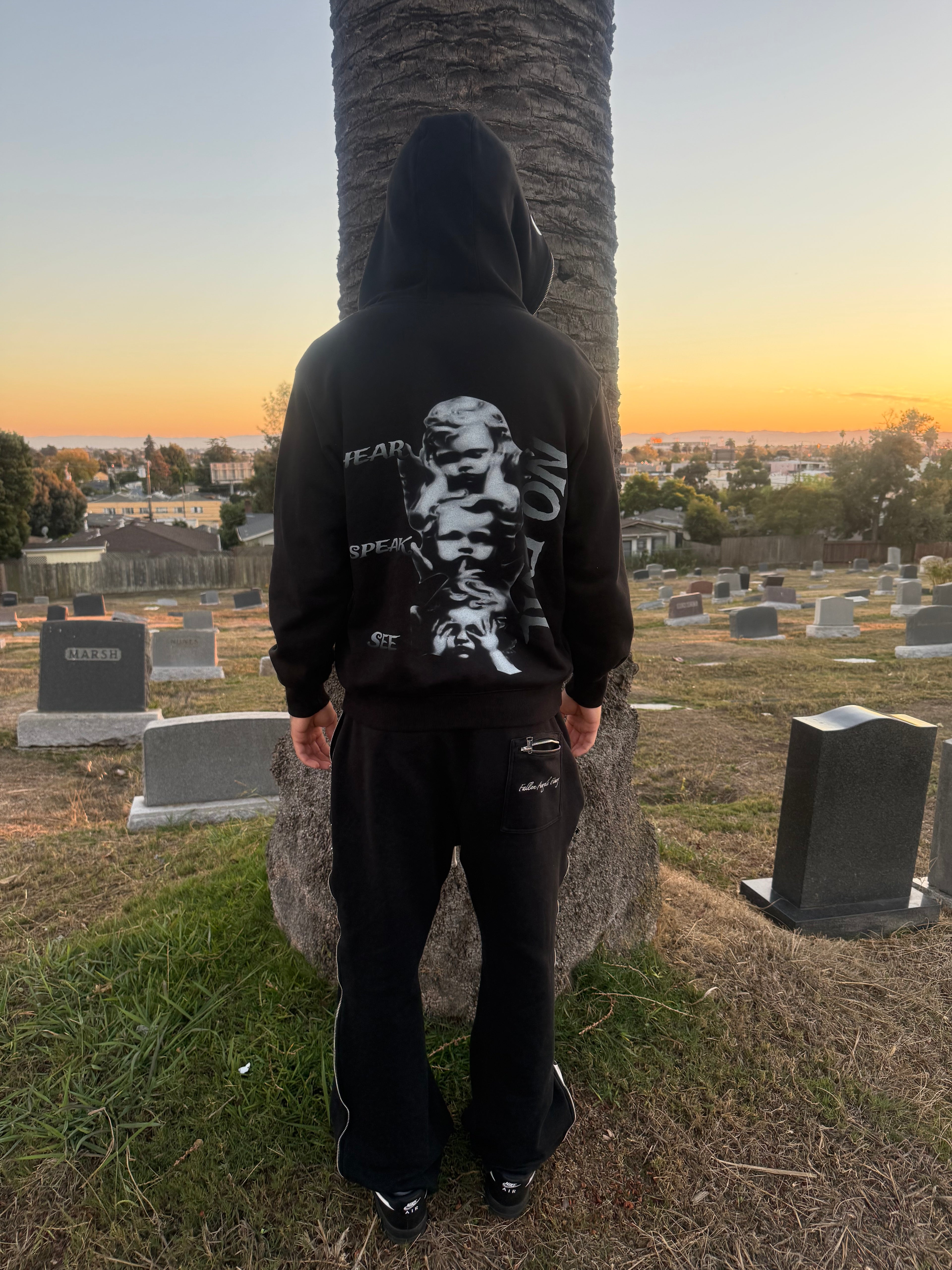 Fallen Angels Full-Zip Satin Lined Hoodie